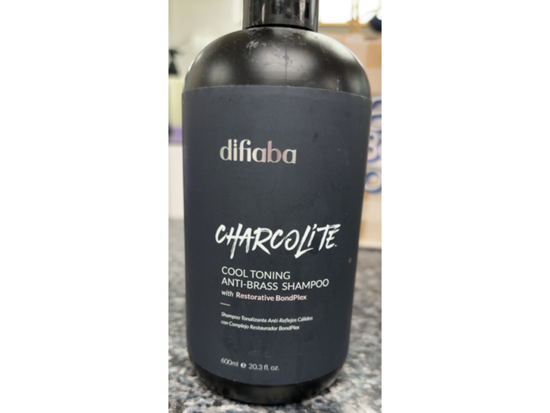 Difiaba Charcolite Cool Toning Anti-Brass Shampoo, 20.3 fl oz/600 mL