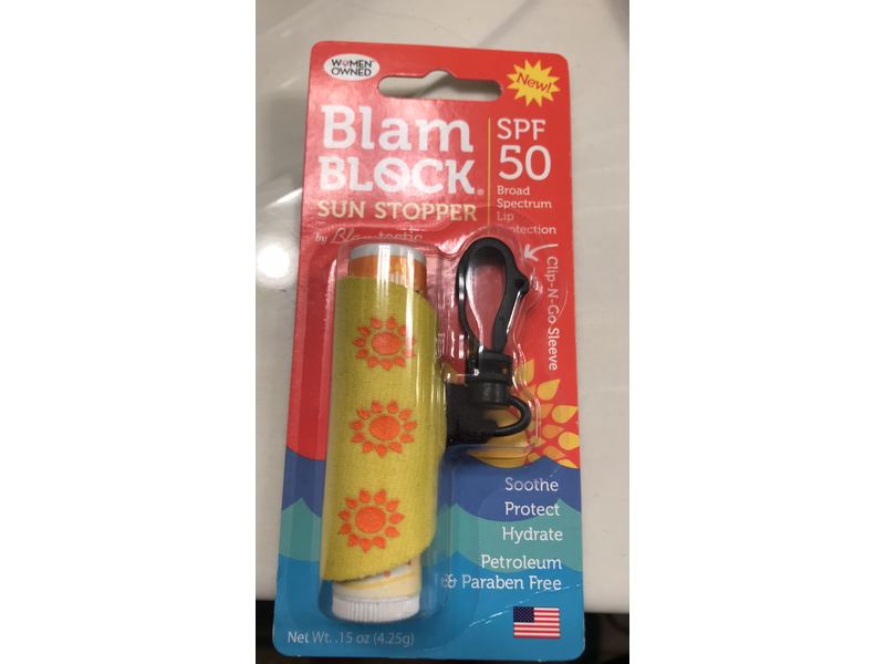 Balmtastic Blam Block Sun Stopper Lip Protection, SPF 50, 0.15 oz/4.25 g
