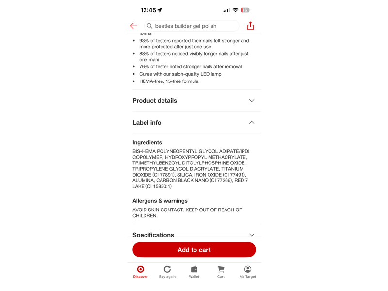 Olive & June Builder Gel Polish, Clear, 0.46 fl oz/13.5 mL