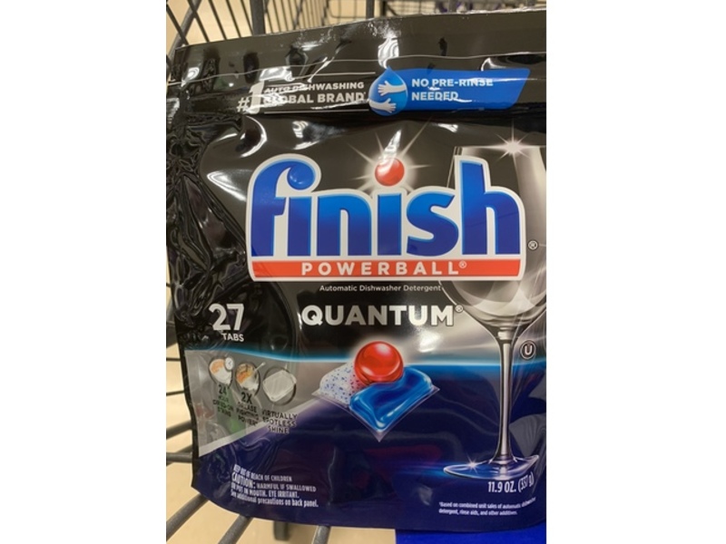 Finish Quantum Automatic Dishwasher Detergent Tablets, 11.9 oz/337 g, 27 Count