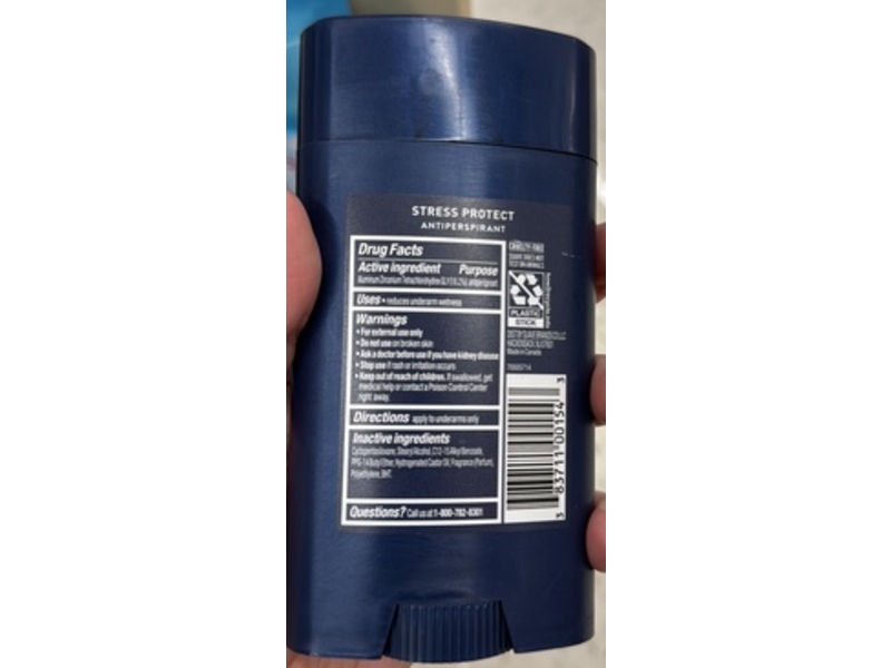 Suave Antiperspirant Stick, Stress Protect, 2.7 fl oz/76 g