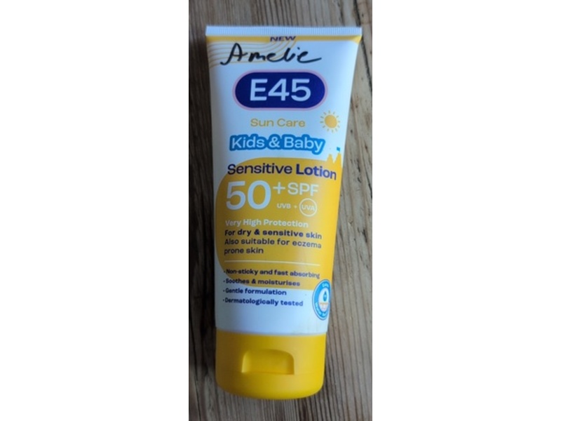E45 Kids & Baby Sensitive Sunscreen Lotion, SPF 50+, 180 mL