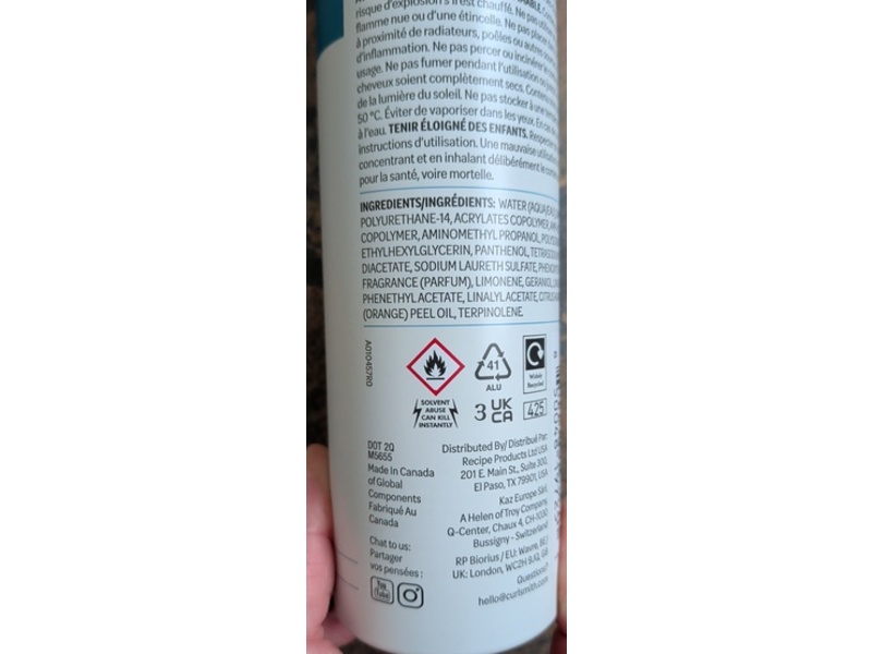 Curlsmith Flawless Finish Hair Spray, 10 oz/283 mL