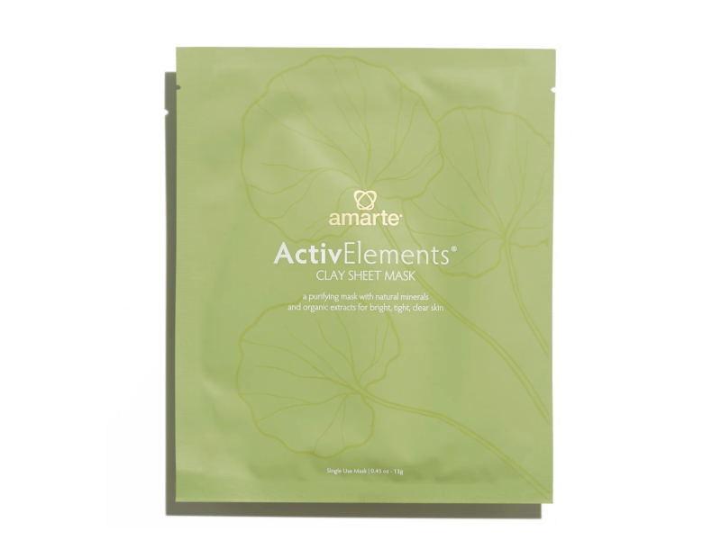 Amarte ActivElements Clay Sheet Mask, 0.45 oz/13 g