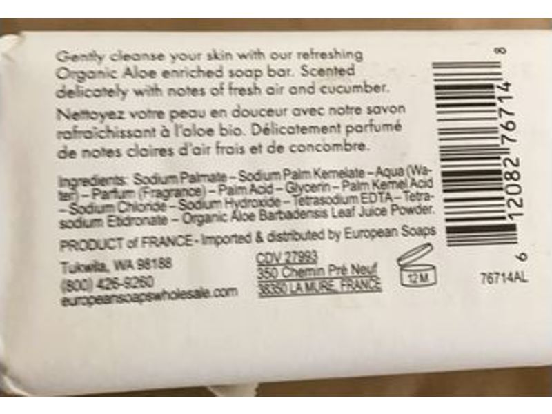 Pre De Provence Aloe Soap, 5.2 oz/150 g