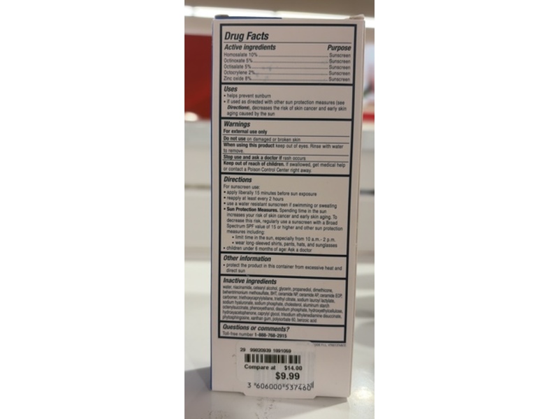 CeraVe AM Facial Moisturizing Lotion With Sunscreen , SPF 30, 3 fl oz/89 mL
