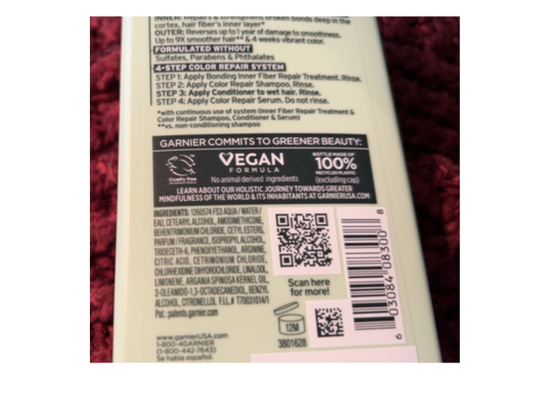 Garnier Fructis Hair Filler + Ceramide Color Repair Conditioner, 10.1 fl oz/300 mL