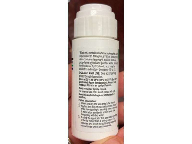 Clindamycin Phosphate Topical Solution, USP 1 %, 30 mL, Viona Pharmaceuticals (RX)