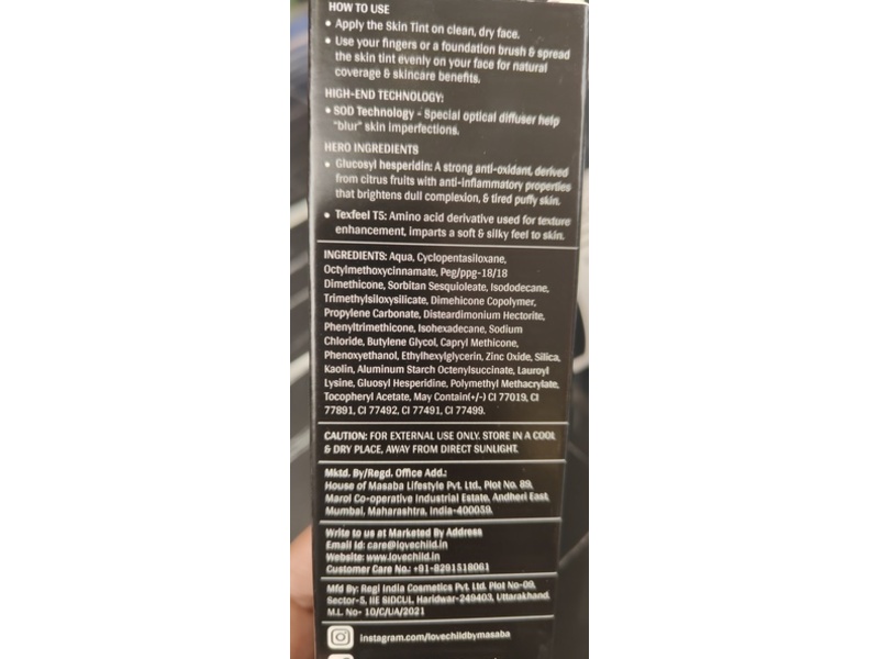 Love Child Masaba Skip Everything Blurring 4 In 1 Serum Skin Tint, Icy You SPF 20, 30 mL