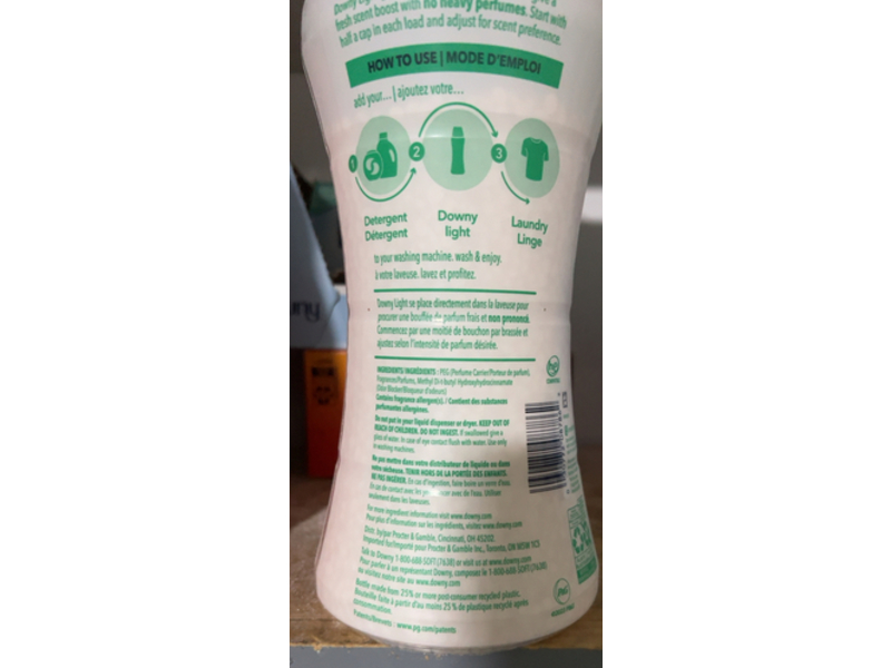 Downy Light Laundry Scent Booster Beads, Woodland Rain, 24 oz/680 g