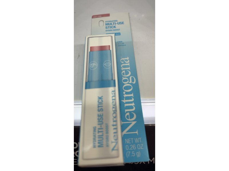 Neutrogena Hydro Boost Hydrating Multi-Use Stick, Soft Pink, 0.26 oz/7.5 g