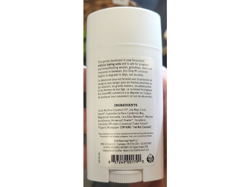 Earth Mama Simply Non-Scents Deodorant, 2.65 oz/75 g