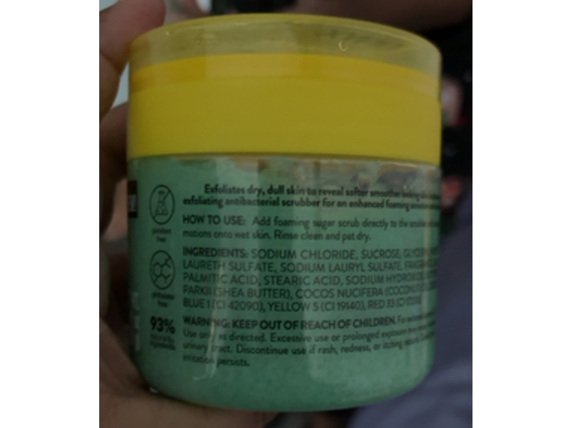 Onyx Professional Foaming Sugar Scrub, Coconut Bliss, Coconut & Vanilla, 16 oz/453 g