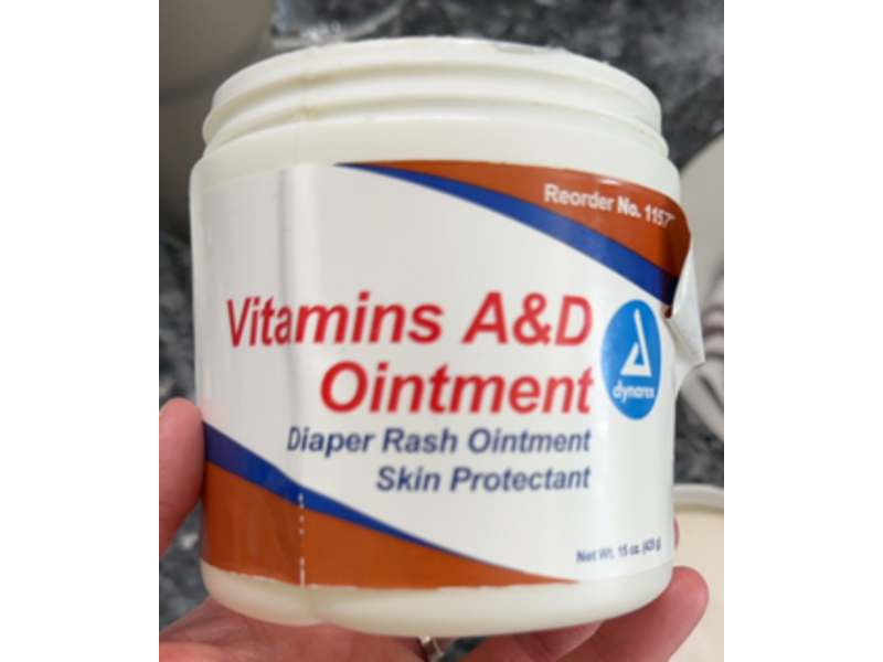 Dynarex Diaper Rash Ointment, Vitamin A & D, 15 oz/425 g