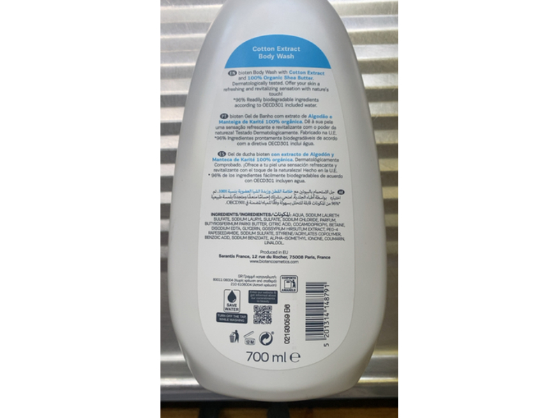Bioten Cotton Fresh Body Wash, Cotton Extract, 700 mL