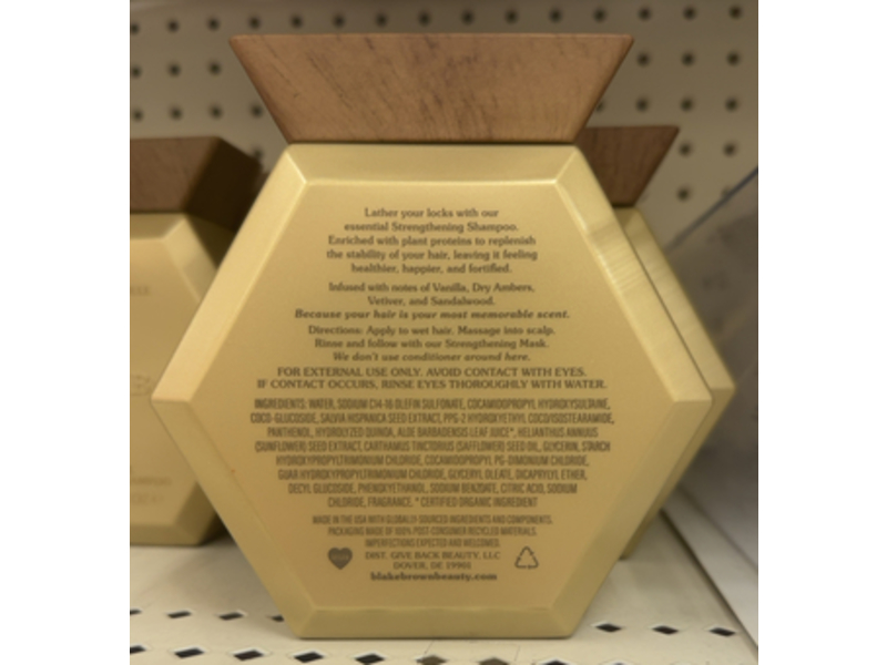 Blake Brown Fundamental Strengthening Shampoo, Sandalwood Vanille, 14 fl oz/414 mL