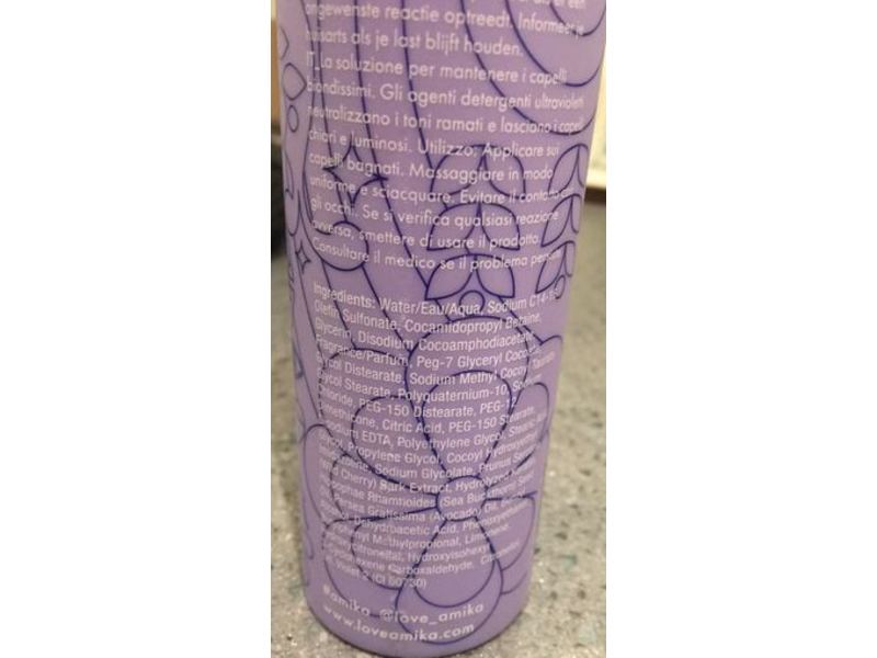 Amika Bust Your Brass Cool Blond Shampoo, 10 fl oz/300 mL