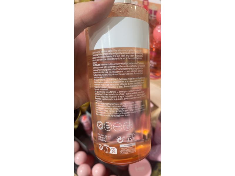 Puca Pure & Care Micellar Water, Vitamin C, 13.53 fl oz/400 mL