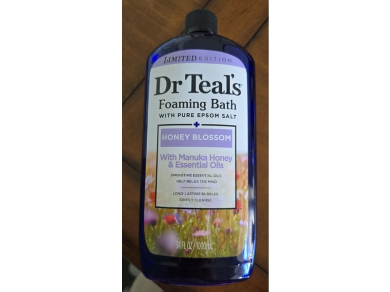 Dr Teal's Foaming Bath, Honey Blossom, 34 fl oz/1000 mL