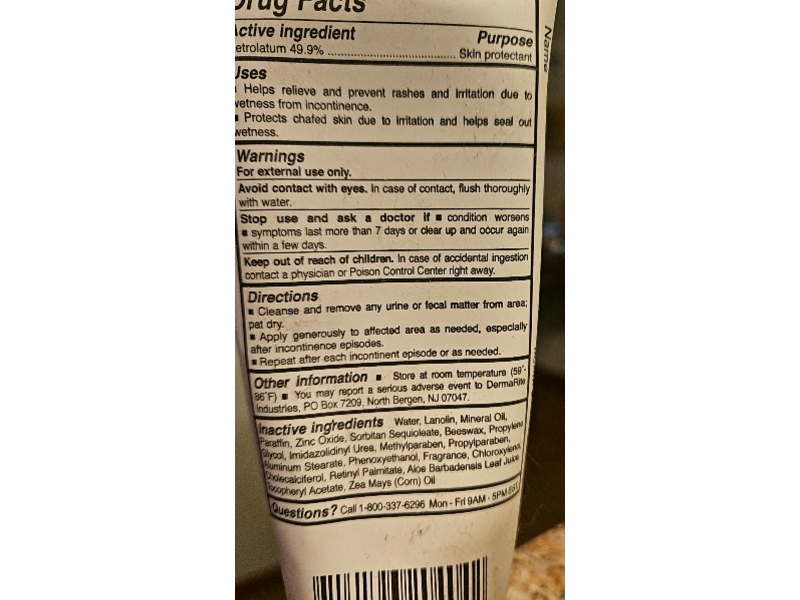 Dermarite Perigaurde Ointment, Vitamins A, D, E + Aloe Vera & Zinc, 3.5 oz/100 g