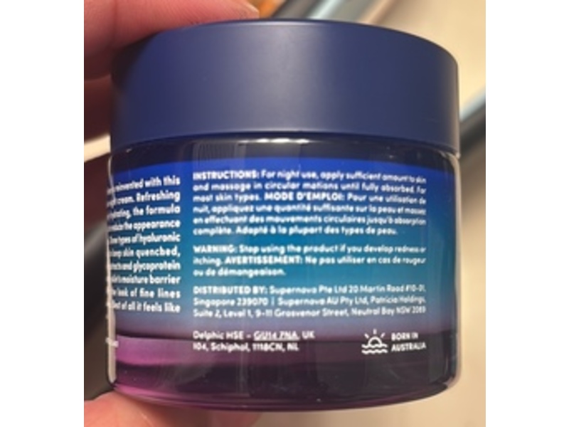 Sand & Sky Renewing Night Cream, Tasmanian Spring Water + Hyaluronic Acids + Glycoprotein, 2.12 oz/60 g
