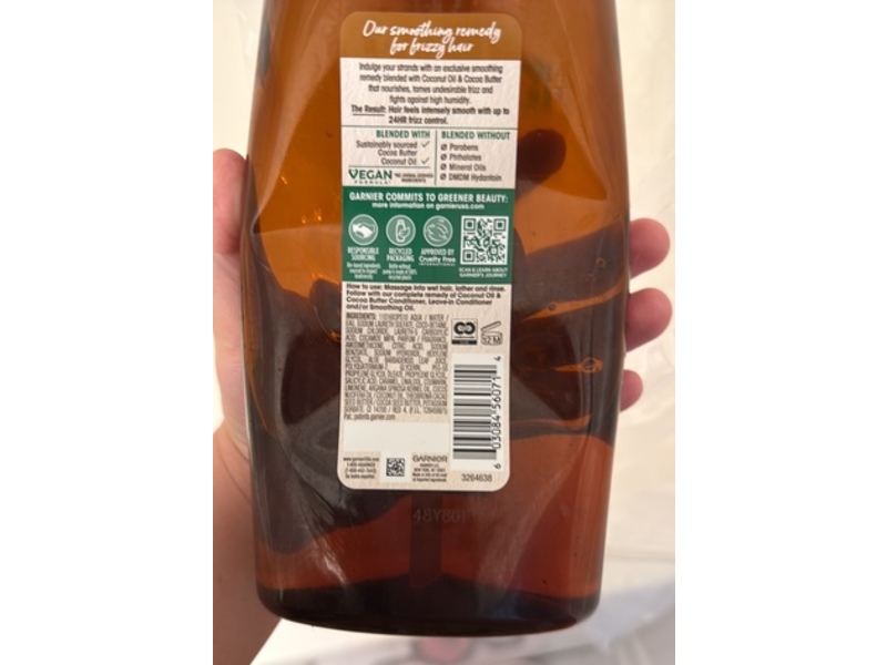 Garnier Whole Blends Smoothing Shampoo, Coconut Oil & Cocoa Butter, 28 fl oz/828 mL