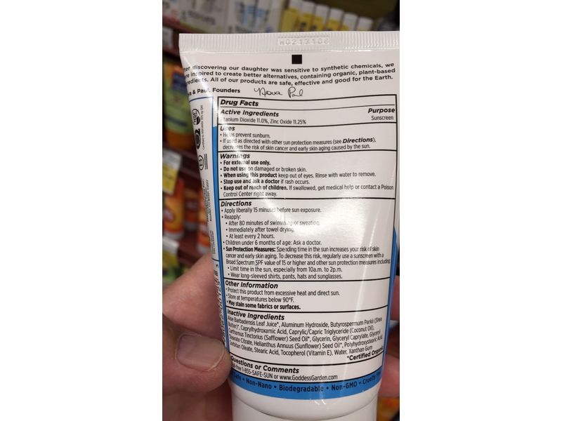 Goddess Garden Sports Natural Mineral Sunscreen, SPF 50, 3.4 oz.