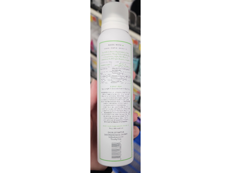 Native Whole Body Deodorant, Cucumber & Mint, 3.5 oz/99 g