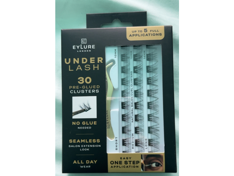 Eylure Underlash Pre-Glued Clusters False Eyelashes, 30 Count