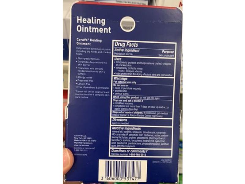 CeraVe Healing Ointment, 0.35 oz/10 g, Twin Pack