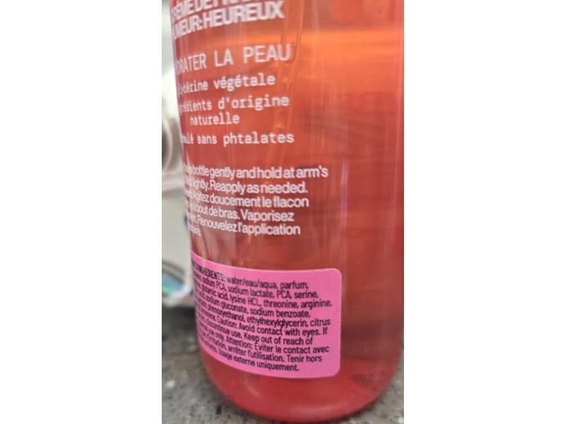 Pacifica Hydrating Body Mist, Strawberry Cream, 5 fl oz/148 mL