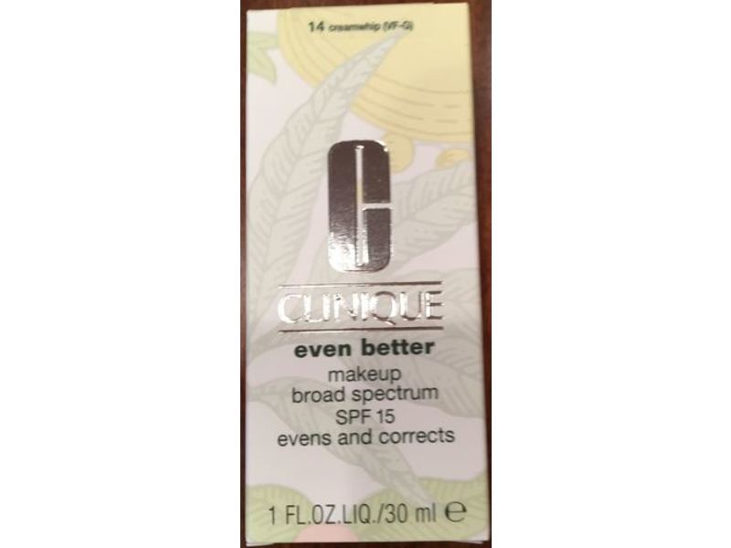 Clinique Even Better Makeup, 14 Creamwhip, SPF 15, 1 fl oz/30 mL