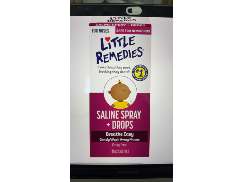 Little Remedies Saline Spray & Drops, 1 fl oz/30 mL, Pack Of 6