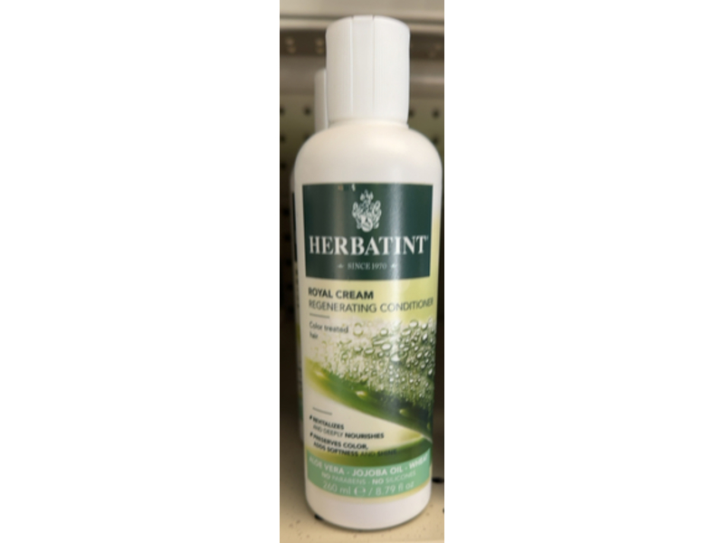 Herbatint Royal Cream Regenerating Conditioner, Aloe Vera, Jojoba Oil & Wheat, 8.79 fl oz/260 mL