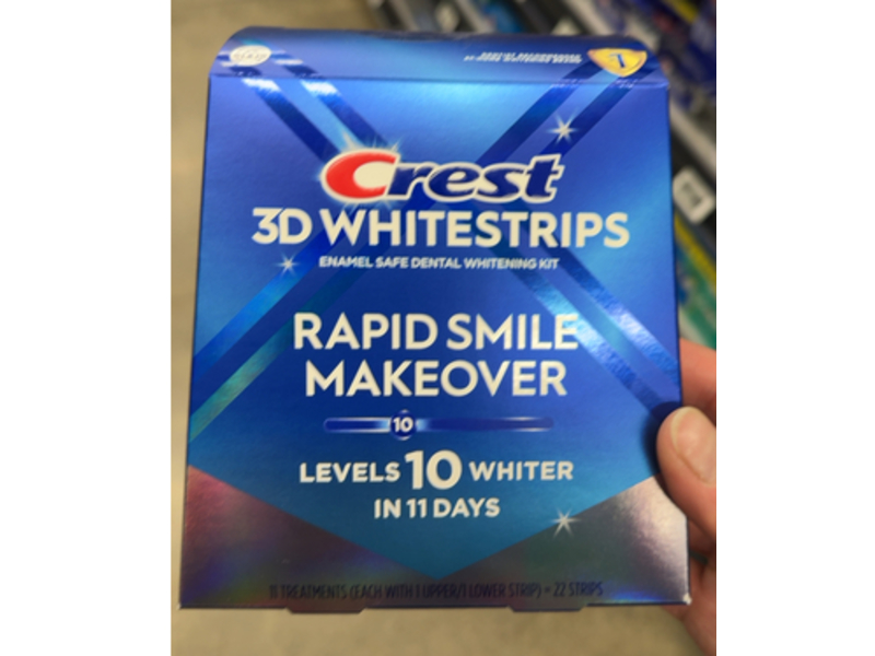 Crest 3D Whitestrips Rapid Smile Makeover Whitening Kit, Levels 10, 22 Count