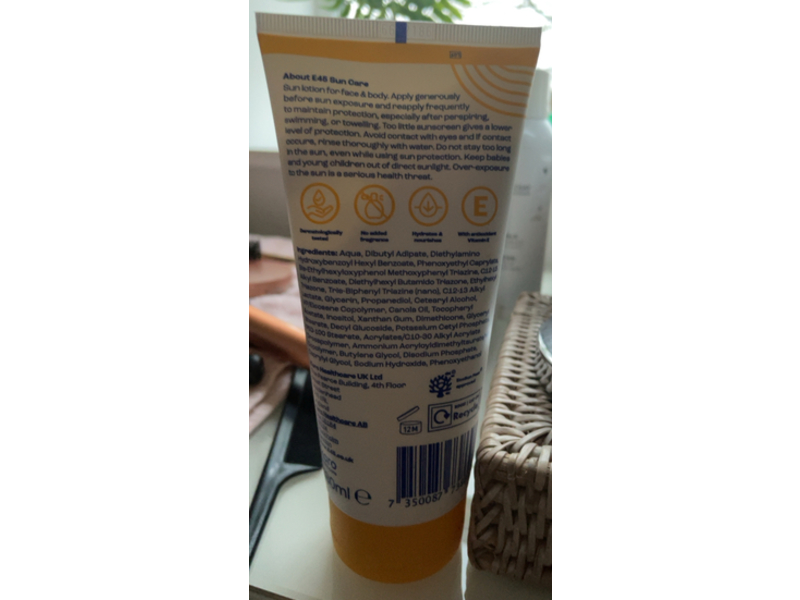 E45 Sun Care Sensitive Sunscreen Lotion, SPF 50+, 180 mL