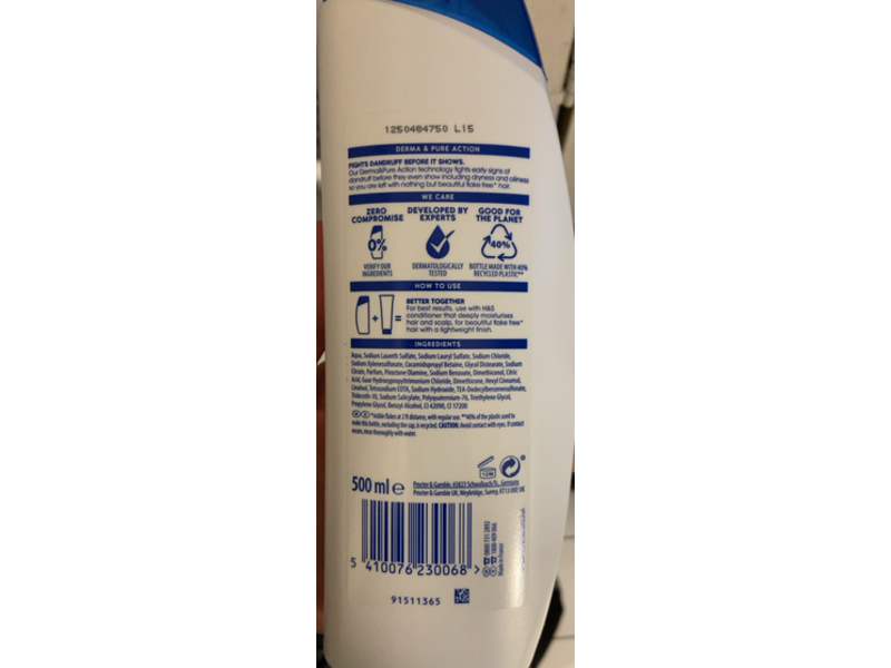 Head & Shoulders Anti-Dandruff Shampoo, Classic Clean, 16.9 oz/500 mL
