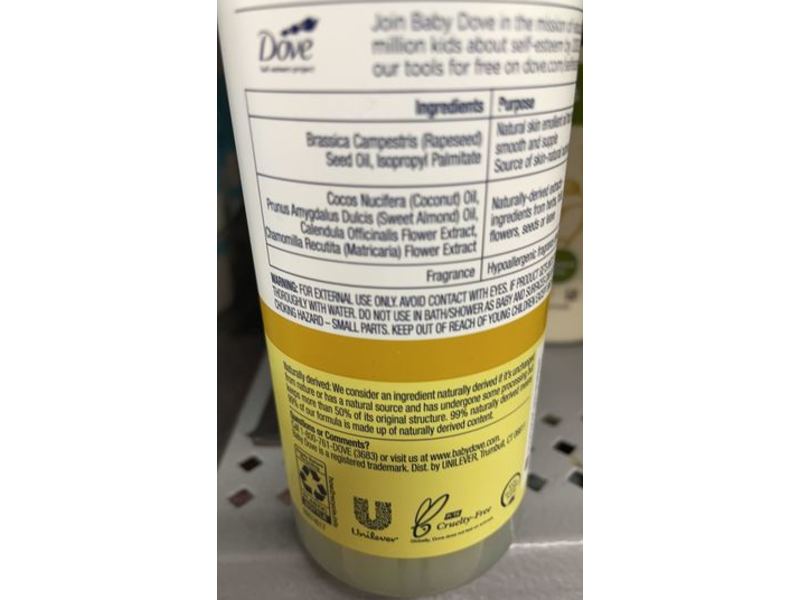 Baby Dove Soothing Baby Oil, 11.5 fl oz/345 mL