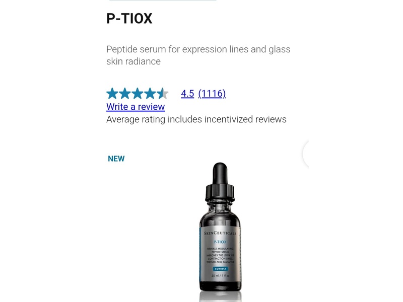 SkinCeuticals P-TIOX Wrinkle Modulating Peptide Serum, 1 fl oz (30 mL)