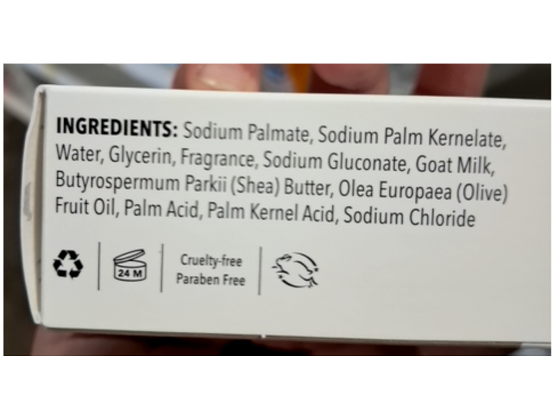 Dionis Goat Milk Bar Soap, Vanilla Bean, 6 oz/170 g