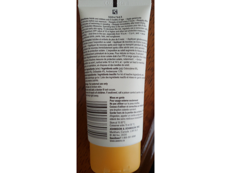 Aveeno Protect + Hydrate Moisturizing Sunscreen, SPF 30, 88 mL