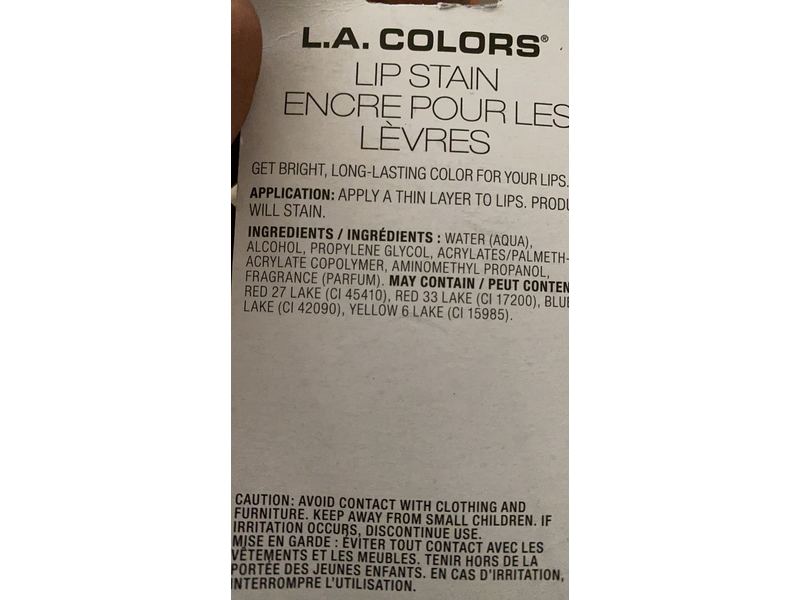 L.A. Colors Lip Stain Lip Tint, Boss, 0.12 oz/3.5 g