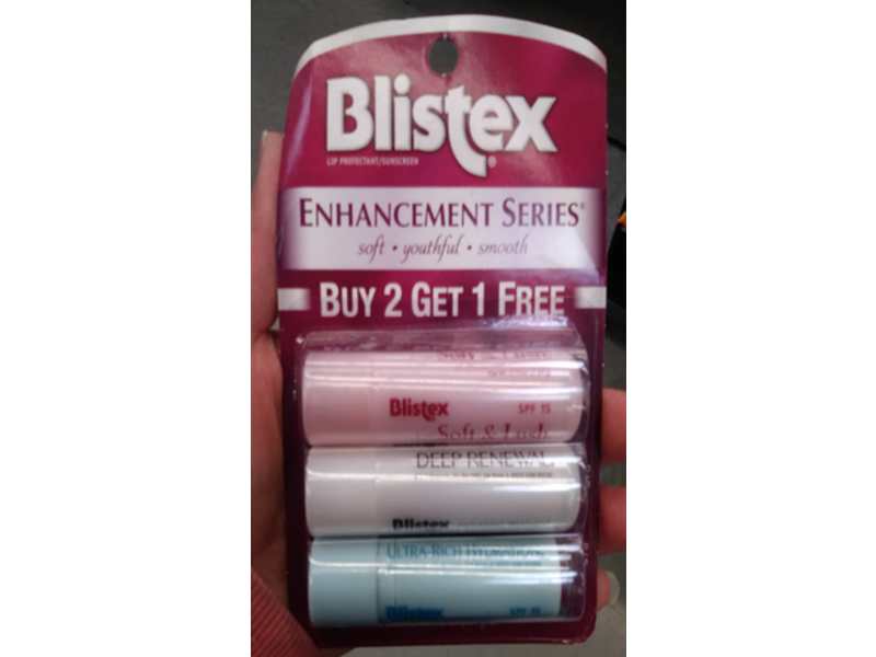 Blistex Enhancement Series, Soft & Lush, Deep Renewal, Ultra Rich Hydration, Spf 15, 0.13 oz / 3.69 g , 3 Pack