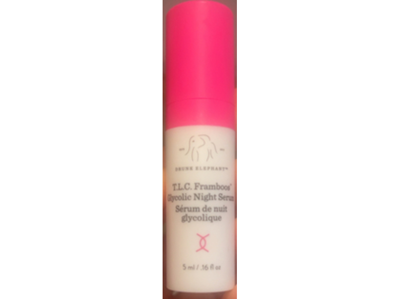 Drunk Elephant T.L.C. Framboos Glycolic Resurfacing Night Serum, .16 fl oz/5 mL