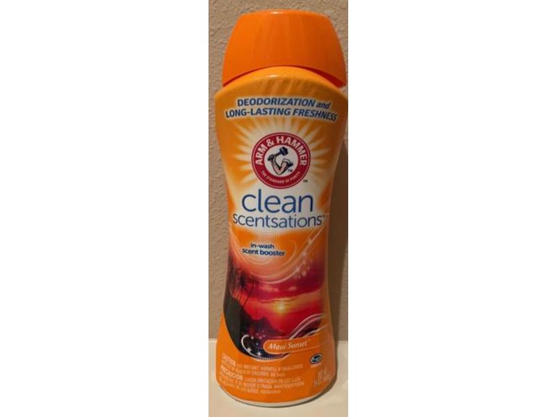 Arm & Hammer Clean Scentsations In Wash Scent Booster, Maui Sunset, 24 oz/680 g, Pack Of 4