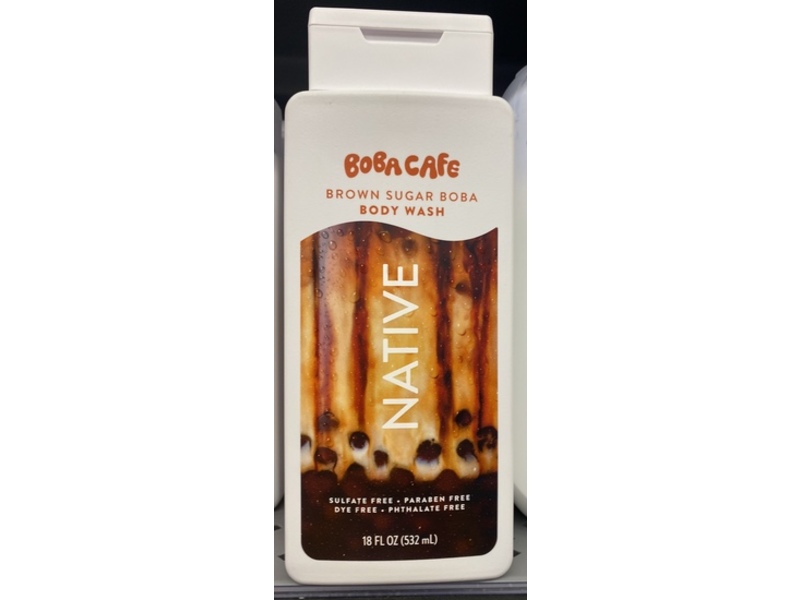 Native Boba Cafe Body Wash, Brown Sugar Boba, 18 fl oz/532 mL