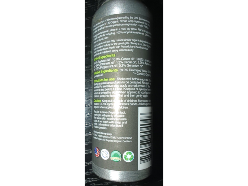 Us Organic Anti Bug Spay, Organic, 2 fl oz/58 mL