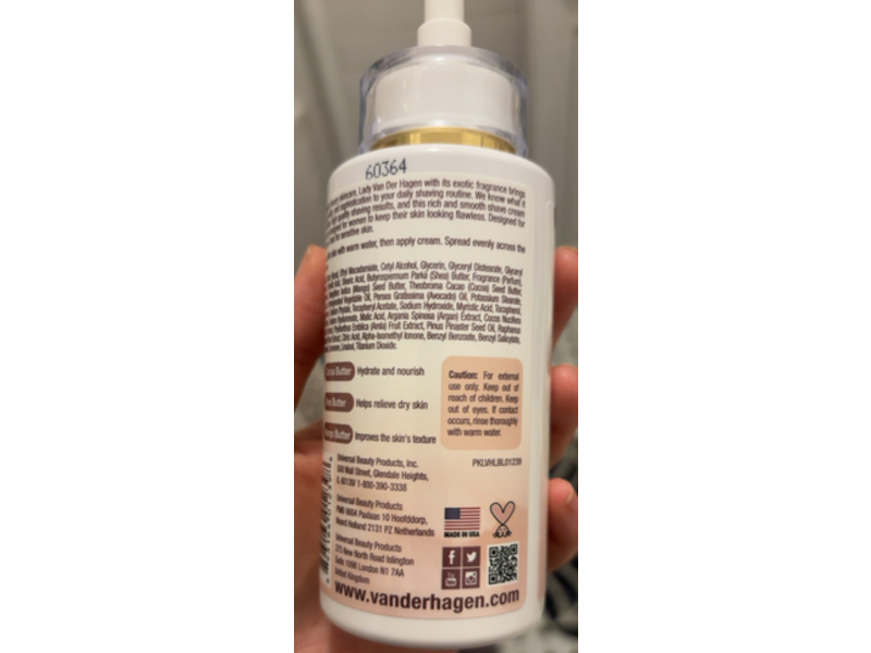 Van Der Hagen Flawless Glide Shave Cream, 8 oz/227 g