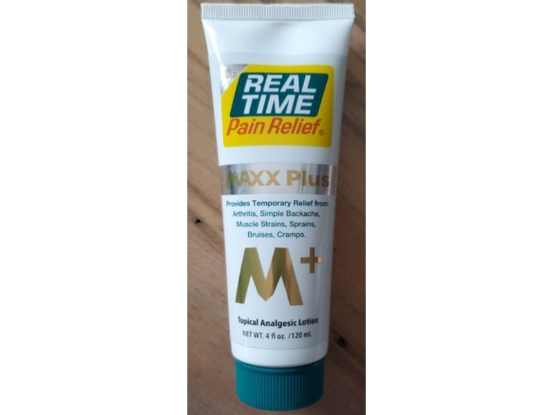 Real Time Pain Relief Maxx Plus Topical Analgesic Lotion, 4 fl oz/120 mL