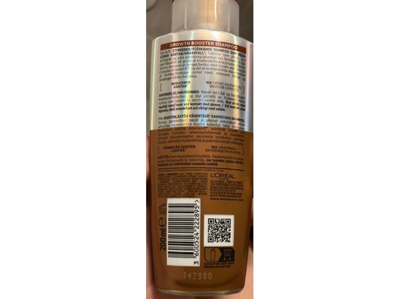 L'Oreal Paris Elvital Growth Booster Shampoo, 200 mL